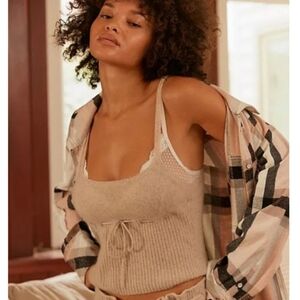 Free People Tan Crop Top